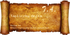 Tepliczky Anita névjegykártya